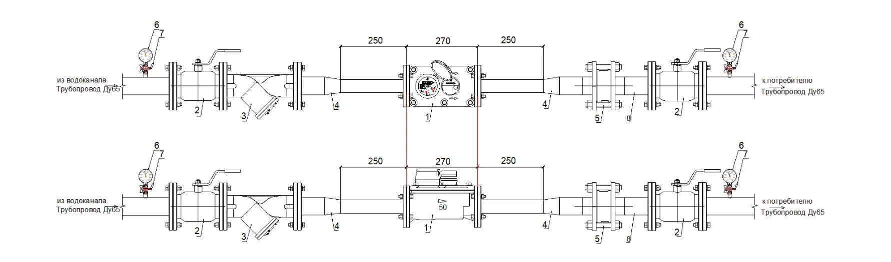 Монтажная схема СТВК-1 50\15 ДГ