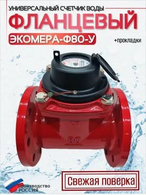Счетчик воды ЭКОМЕРА-80 Универсальный Фланцевый