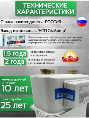 Счетчик газа СГВ-М-G4 RL