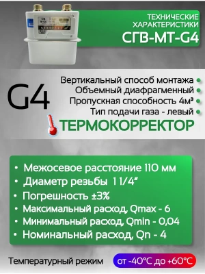 Счетчик газа СГВ-МТ-G4 LR